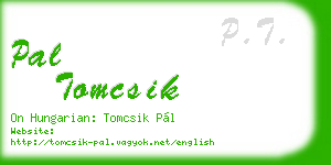 pal tomcsik business card